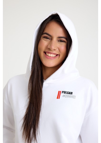 Kapşonlu Sweatshirt Hoodie Beyaz fiyatları