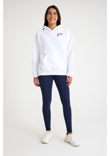 Kapşonlu Sweatshirt Hoodie Beyaz modelleri