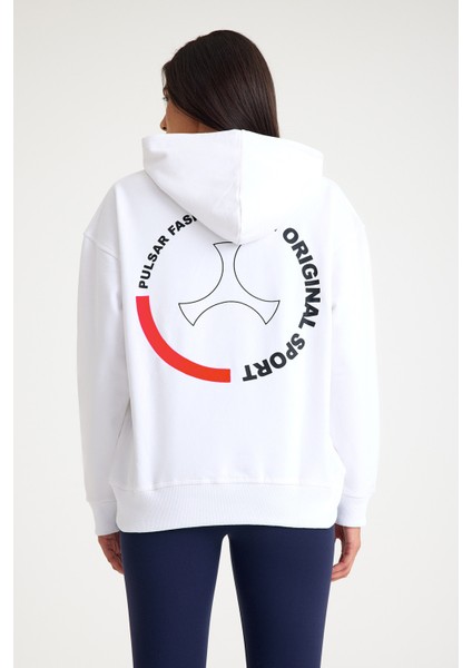 Kapşonlu Sweatshirt Hoodie Beyaz indirimleri