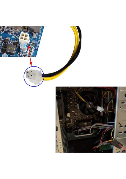 Atx 12V 4 Pin To P4 Cpu-Uzatma Kablosu Dişi Erkek Kablo 30CM modelleri