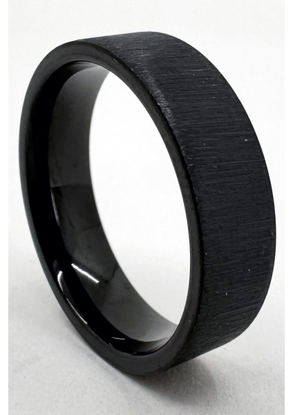 Kişiye Özel Isim Tarih Yazılı 6mm Mat Fırçalanmış Düz Unisex Çelik Yüzük Alyans CL46Y fiyatları