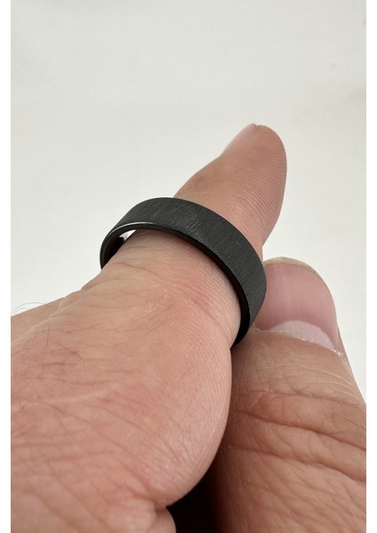 Kişiye Özel Isim Tarih Yazılı 6mm Mat Fırçalanmış Düz Unisex Çelik Yüzük Alyans CL46Y fırsatları