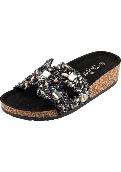 Mantar Taban Taşlı Kadın Terlik 24Y102-1 fiyatları