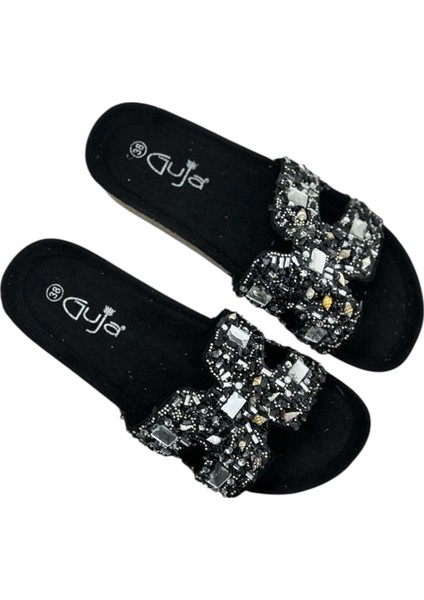 Mantar Taban Taşlı Kadın Terlik 24Y102-1 modelleri