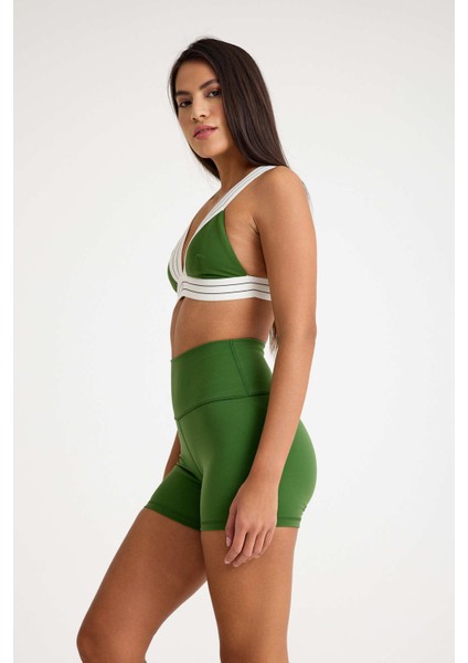 Push Up Kısa Şort Yeşil