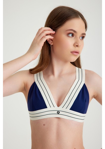 V Yaka Toparlayıcı Spor Sütyen Lacivert Meissa fırsatları