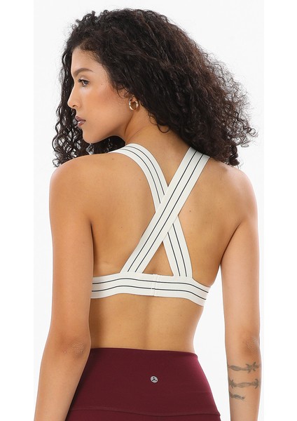V Yaka Toparlayıcı Spor Sütyen Bordo Meissa fiyatları