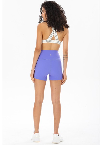 V Yaka Toparlayıcı Spor Sütyen Lila Meissa modelleri