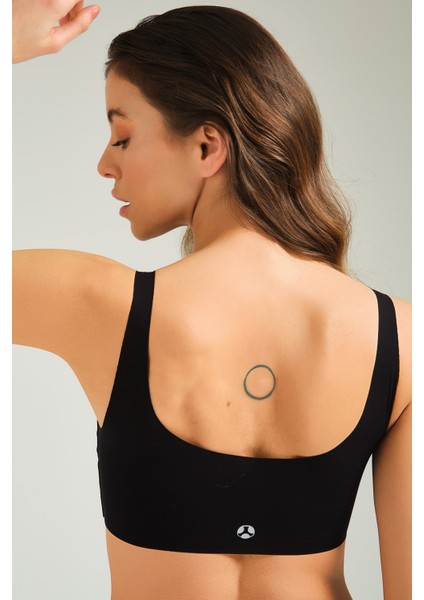 Toparlayıcı Lazer Kesim Görünmez Sütyen Siyah fırsatları