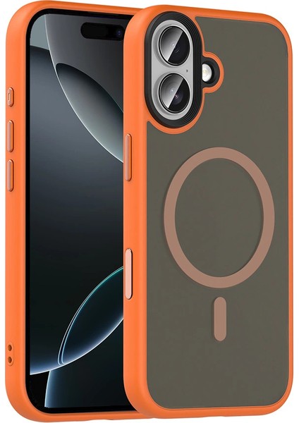 iPhone 17 Uyumlu Kılıf Mat Arka Yüzey Wireless Şarj Özellikli Flet M-Safe Kapak