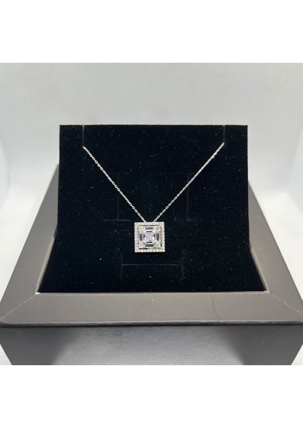 925 Ayar Gümüş Işıltılı Kare Hayalet Kolye fiyatları