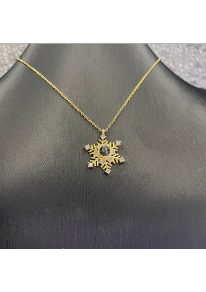925 Ayar Gümüş Kar Motifli 100 Dilde Seni Seviyorum Kolye