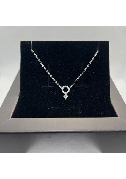 925 Ayar Gümüş Zirkon Taşlı Minimalist Kolye fiyatları