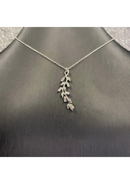 925 Ayar Gümüş Zirkon Taşlı Orman Büyüsü Kolye