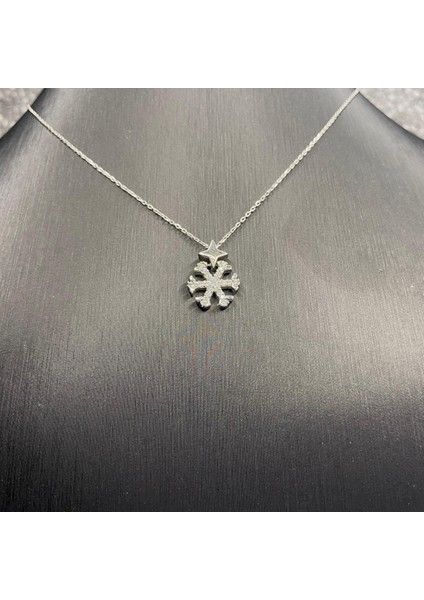 925 Ayar Gümüş Kar Tanesi Kolye