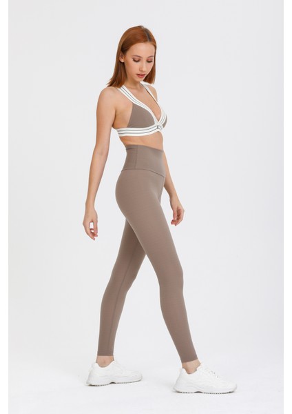 V Yaka Toparlayıcı Spor Sütyen Toprak Meissa fiyatları