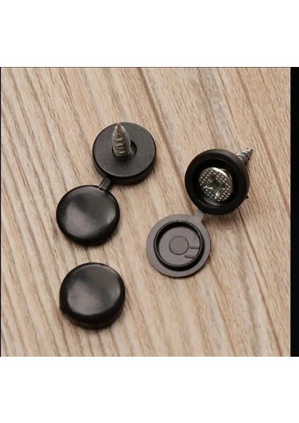 Plastik Dekoratif Vida Kapakları Siyah Vida Plastik Vida Kapağı, Vida Kapağı Tutucu 10 Adet indirimleri