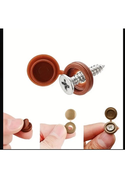 Plastik Dekoratif Vida Kapakları Siyah Vida Plastik Vida Kapağı, Vida Kapağı Tutucu 10 Adet fiyatları