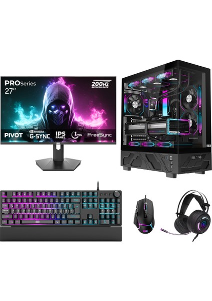 DRX7668 Ryzen 5 7600 32GB 1tb Nvme 8gb RTX5060 27 Inç 200Hz 1ms Oyuncu Hazır Sistem