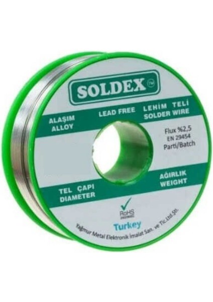 1mm 200GR Kurşunsuz Lehim Teli - SN99.3 Cu0.7
