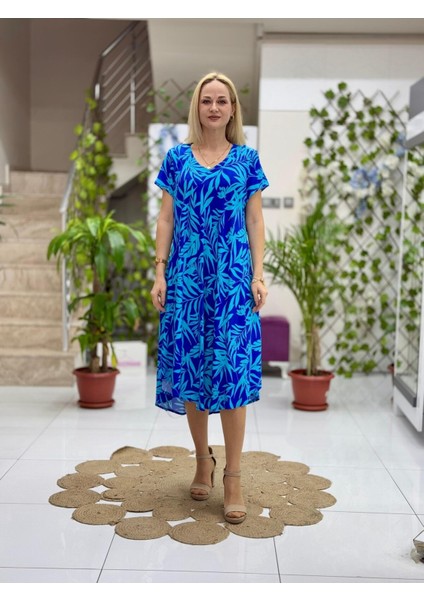 FD17101 Viskon Elbise