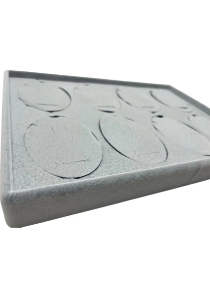 Süet Kumaş Gri 34-24 cm Ayaklı 8 Pedli Kolye Tabla Stand modelleri