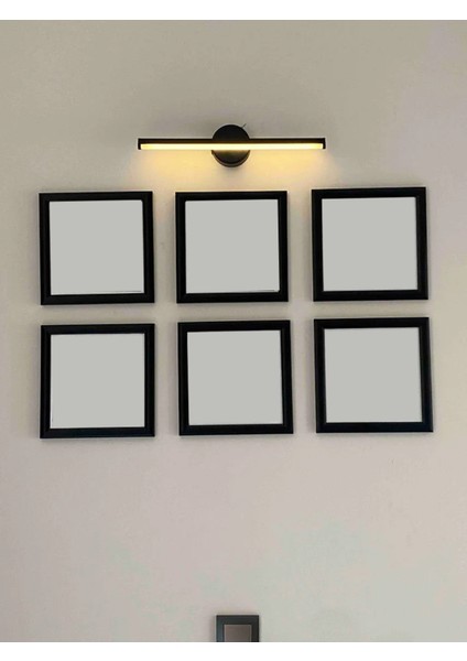 6’lı Siyah Çerçeve Seti – 20X20 cm Kare Duvar Dekoru ve Fotoğraf Çerçevesi