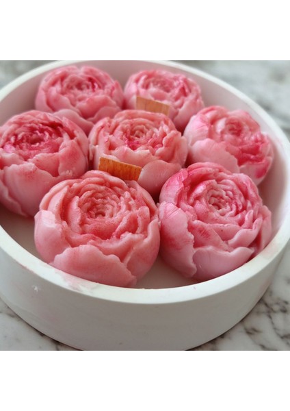 Dekoratif Gül Kase Mum