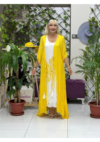 VL2000 Ikili Takım Vual Elbise Sarı