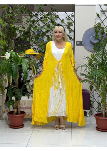 VL2000 Ikili Takım Vual Elbise Sarı