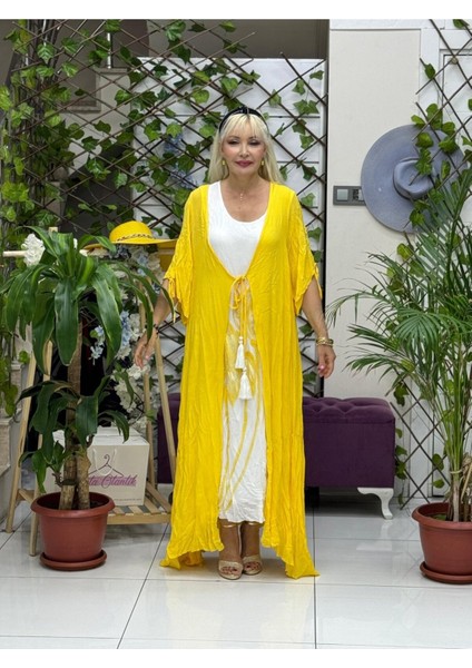 VL2000 Ikili Takım Vual Elbise Sarı