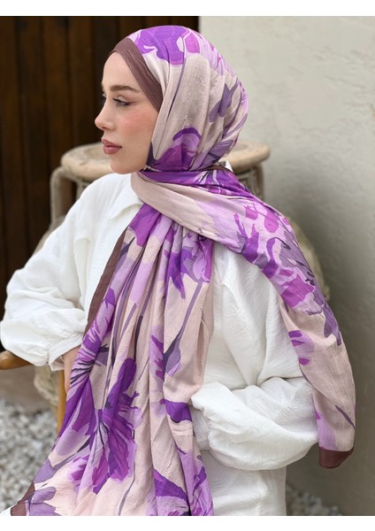 Desenli Pamuk Soft Şal