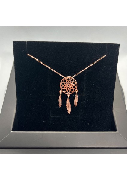 925 Ayar Gümüş Rose Kaplama Rüya Kapanı Kolye fiyatları