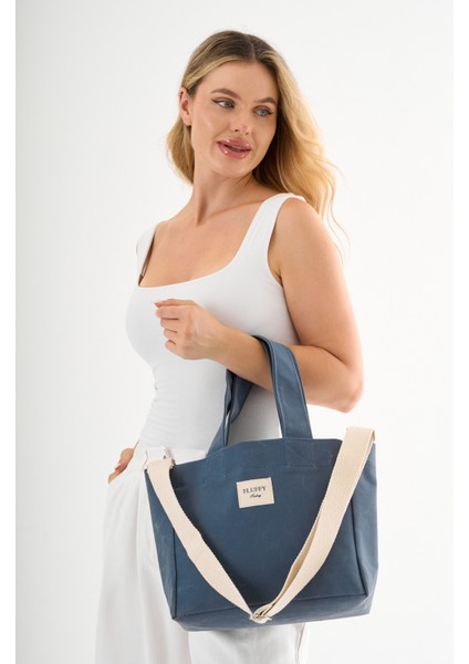 Miranda Mumlu Kanvas Su Geçirmez Kadın Omuz El Çantası Lise ve Üniversite Okul Çantası(En:28 Boy:25)