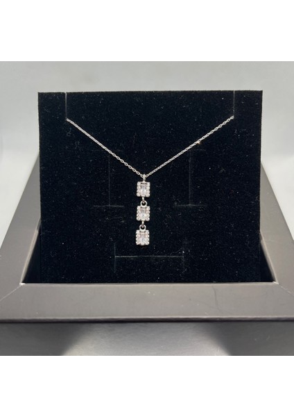 925 Ayar Gümüş Sıralı Kristal Senfoni Kolye fiyatları