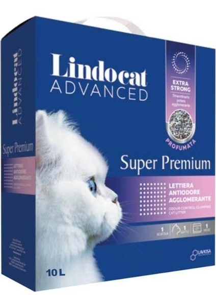 Advanced Super Premium Extra Güçlü Pudra Kokulu Topaklanan Bentonit Kedi Kumu 10 Lt