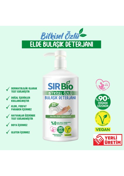 2 Adet Bitkisel Özlü Elde Bulaşık Deterjanı Pompalı Şişe (1000 ml x 2) fiyatları