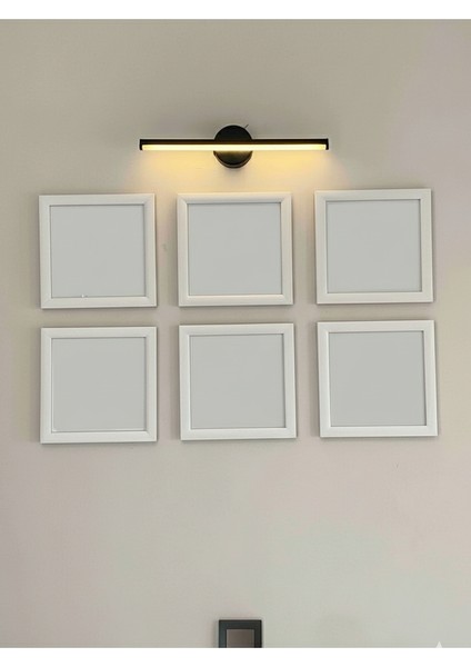 6’lı Siyah Çerçeve Seti – 20X20 cm Kare Duvar Dekoru ve Fotoğraf Çerçevesi