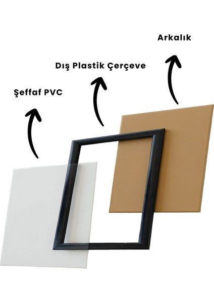 6’lı Siyah Çerçeve Seti – 20X20 cm Kare Duvar Dekoru ve Fotoğraf Çerçevesi