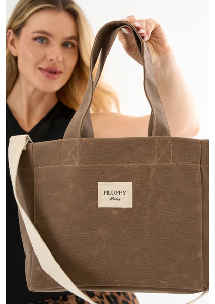 Mute Bagcookie Mumlu Kanvas Su Geçirmez Kadın Omuz El Çantası Lise ve Üniversite Okul Çantası(En:28 Boy:25)