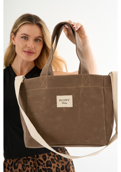 Mute Bagcookie Mumlu Kanvas Su Geçirmez Kadın Omuz El Çantası Lise ve Üniversite Okul Çantası(En:28 Boy:25)