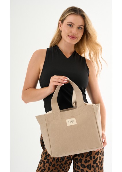 Cream Mumlu Kanvas Su Geçirmez Kadın Omuz El Çantası Lise ve Üniverste Okul Çantası(En:28 Boy:25) indirimleri