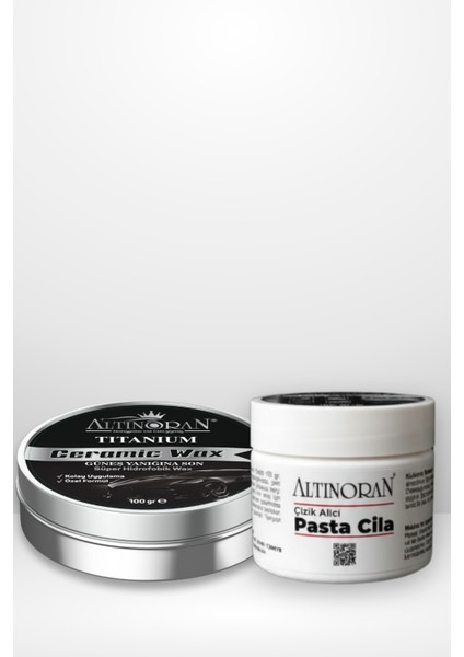 Üst Düzey Boya Koruma Seti: Çizik Giderici Pasta Cila 150GR + Titanium Seramik Wax 100GR