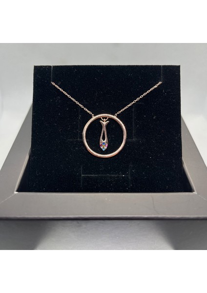 925 Ayar Gümüş Rose Kaplama Balık Kolyesi fiyatları