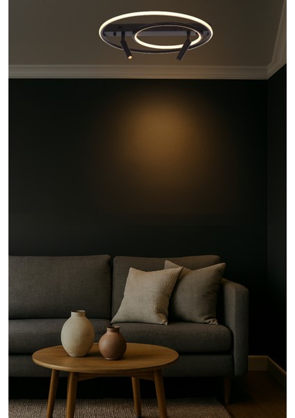 Kaykay Modern Avize LED 40W 51x51cm Alüminyum Profil Siyah Dorbien-ER-10383-2Y-BSY indirimleri