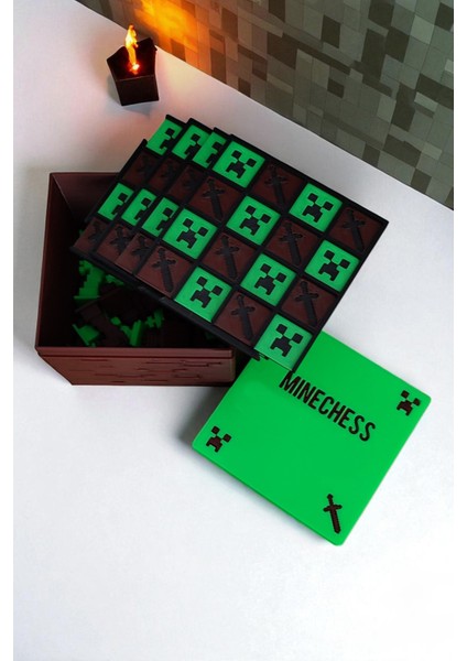 Minepixel Satranç (Chess) Seti Kutulu Oyun - Hediyelik, Dekor