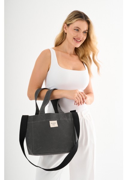 Dark Mumlu Kanvas Su Geçirmez Kadın Omuz Ve El Çantası Lise Ve Üniversite Okul Çantası(EN:28 BOY:25)