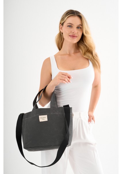 Dark Mumlu Kanvas Su Geçirmez Kadın Omuz Ve El Çantası Lise Ve Üniversite Okul Çantası(EN:28 BOY:25)