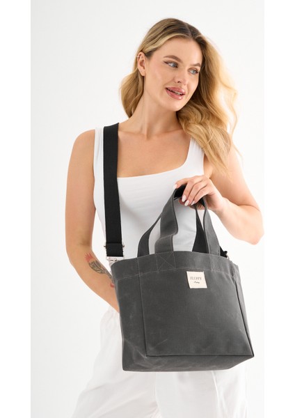 Dark Mumlu Kanvas Su Geçirmez Kadın Omuz Ve El Çantası Lise Ve Üniversite Okul Çantası(EN:28 BOY:25)