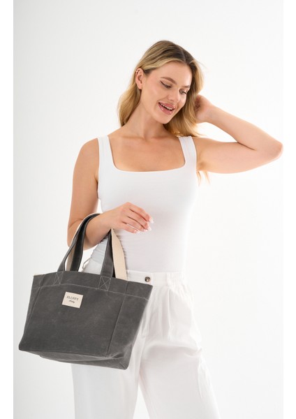 Classic Mumlu Kanvas Su Geçirmez Kadın Omuz El Çantası Lise ve Üniversite Okul Çantası(En:28 Boy:25) fırsatları